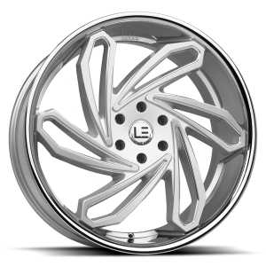 LUXLE10 SSL 22X9 5X115 +15 73.1 Brushed Face Milled Stainless Steel Lip