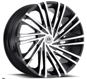 LUX17V 18X8.5 5108/114.3 +35 73.1 Gloss Black Machine Face