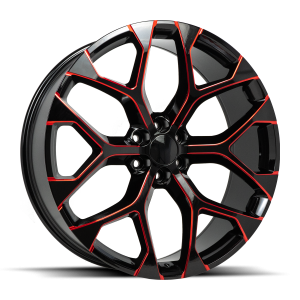REP G09 26X10 6X139.7 +31 78.1 Gloss Black Red Milled