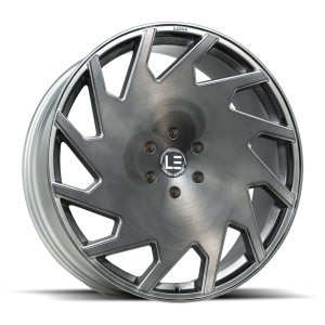 LUXLE11 20X8.5 5X114.3 +30 73.1 Brushed Face Silver Titanium Black Clear Coat